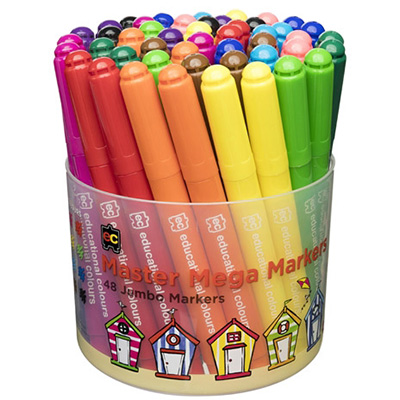 Image for EDUCATIONAL COLOURS MASTER MEGA MARKERS TUB 48 from Office Heaven