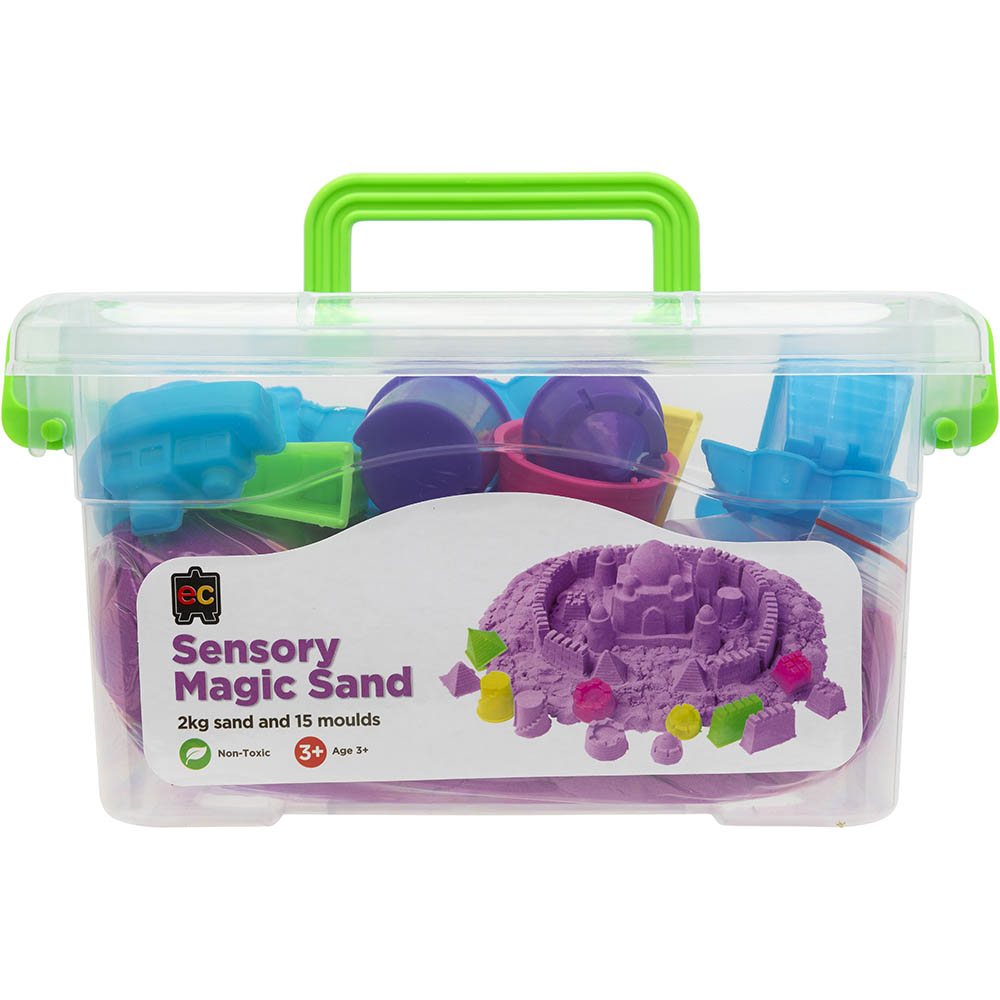 Image for EDUCATIONAL COLOURS SENSORY MAGIC SAND 2KG PURPLE WITH MOULDS from Mercury Business Supplies