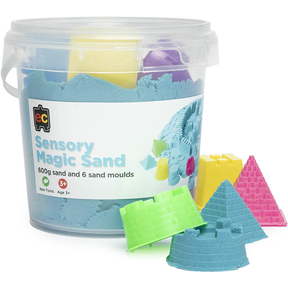 Image for EDUCATIONAL COLOURS SENSORY MAGIC SAND 600G BLUE WITH MOULDS from Challenge Office Supplies