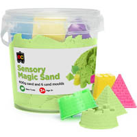 educational colours sensory magic sand 600g green with moulds