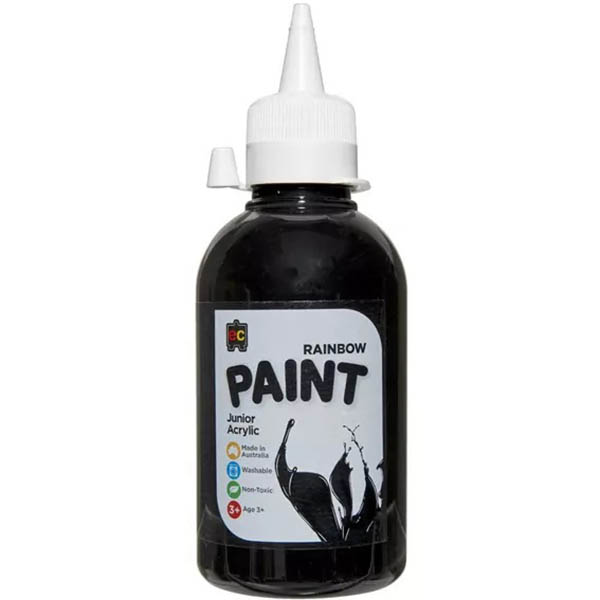 Image for EDUCATIONAL COLOURS RAINBOW JUNIOR ACRYLIC PAINT 250ML BLACK from Memo Office and Art