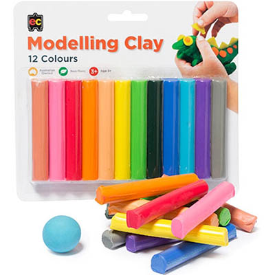 Image for EDUCATIONAL COLOURS FUN MODELLING CLAY ASSORTED COLOURS PACK 12 from Challenge Office Supplies