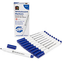 educational colours whiteboard marker bullet tip 2.9mm blue pack 10