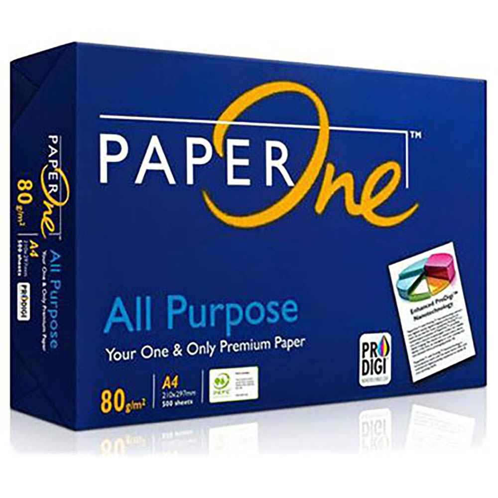 Image for PAPERONE A4 ALL PURPOSE COPY PAPER 80GSM WHITE PACK 500 SHEETS from York Stationers