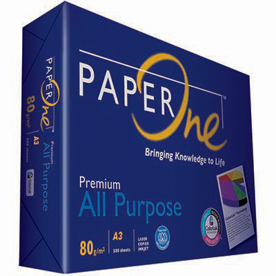 Image for PAPERONE A3 ALL PURPOSE COPY PAPER 80GSM WHITE PACK 500 SHEETS from Office Express