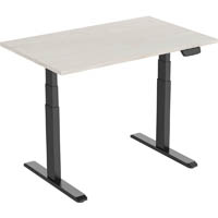 ergovida eed-623d electric sit-stand desk 1500 x 750mm black/lightwood