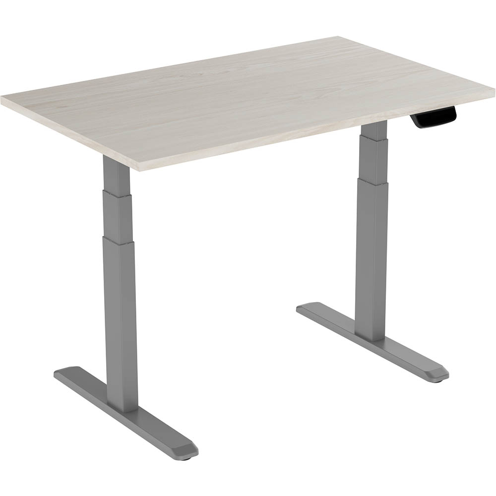 Image for ERGOVIDA EED-623D ELECTRIC SIT-STAND DESK 1800 X 750MM GREY/LIGHTWOOD from Office Heaven