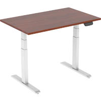 ergovida eed-623d electric sit-stand desk 1800 x 750mm white/dark walnut