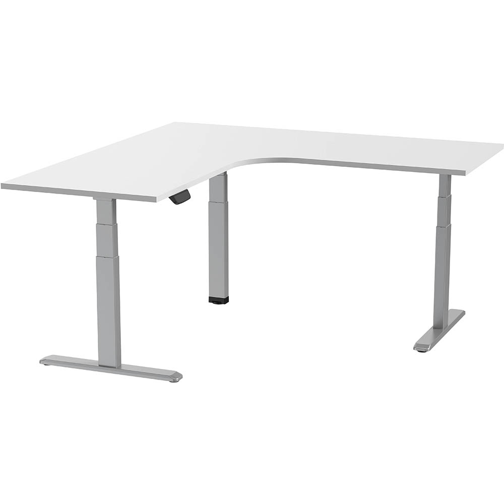 Image for ERGOVIDA EED-633D ELECTRIC SIT-STAND CORNER DESK 1800 X 1800 X 750MM GREY/WHITE from Office Express