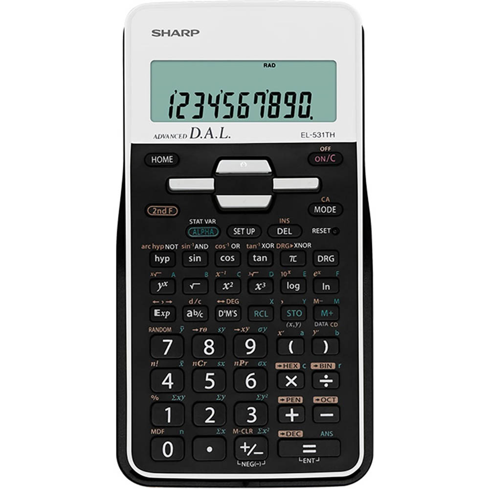 Image for SHARP EL-531TH SCIENTIFIC CALCULATOR WHITE/BLACK from Office Express