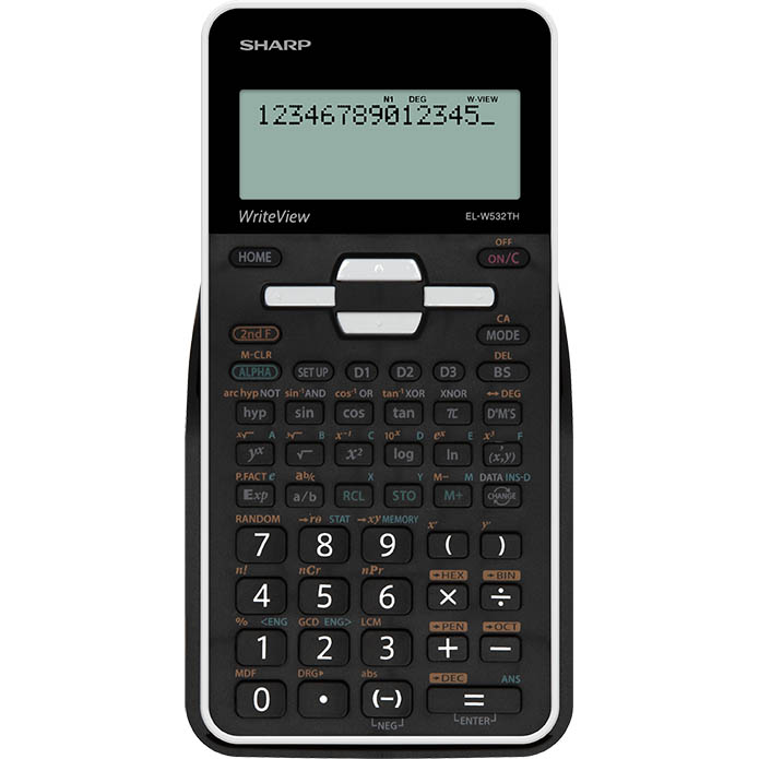 Image for SHARP EL-W532THB WRITEVIEW SCIENTIFIC CALCULATOR from Mitronics Corporation