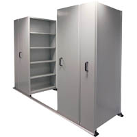 apc ezislide aisle saver 8 bay 5 shelves 4500 x 2175 x 1200 x 400mm cyber grey