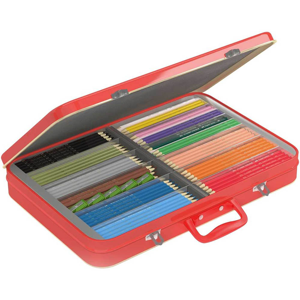 Image for FABER-CASTELL CLASSIC COLOUR PENCILS ASSORTED BRIEFCASE TIN 300 from Memo Office and Art