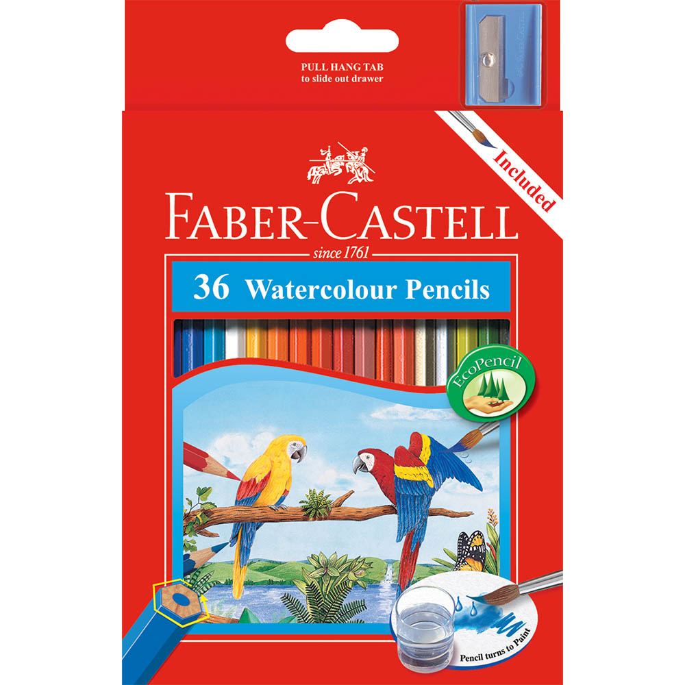 Image for FABER-CASTELL WATERCOLOUR PENCILS ASSORTED PACK 36 from Mitronics Corporation