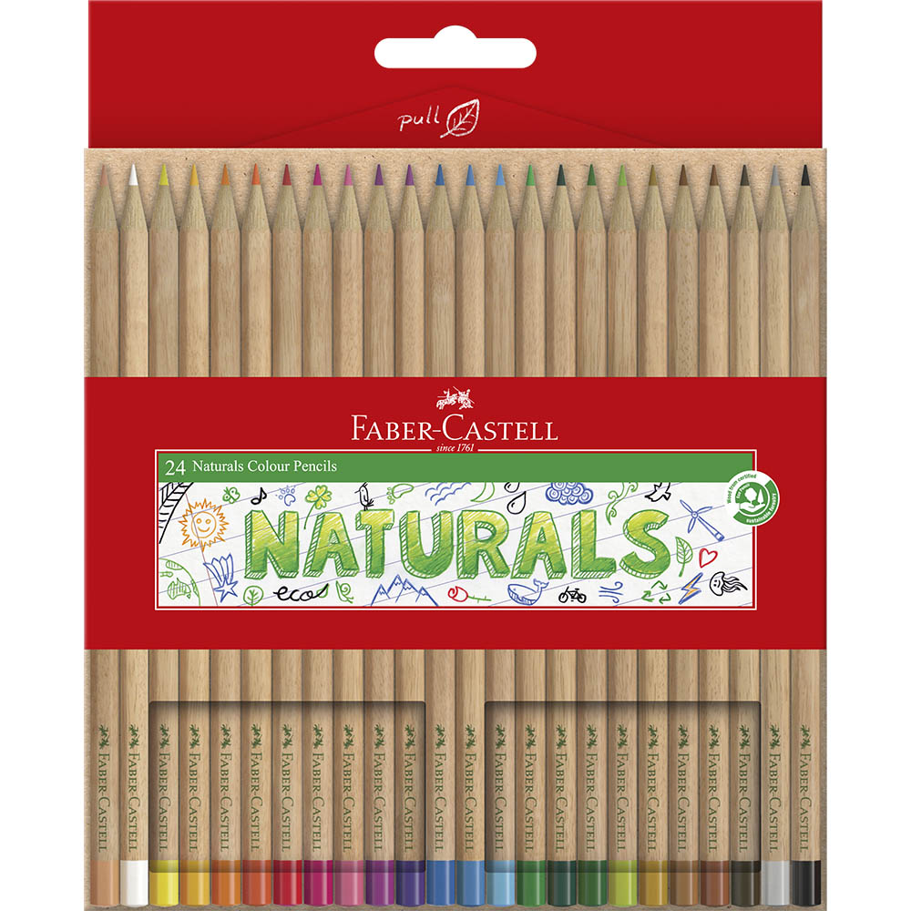 Image for FABER-CASTELL NATURAL COLOUR PENCILS ASSORTED PACK 24 from BusinessWorld Computer & Stationery Warehouse
