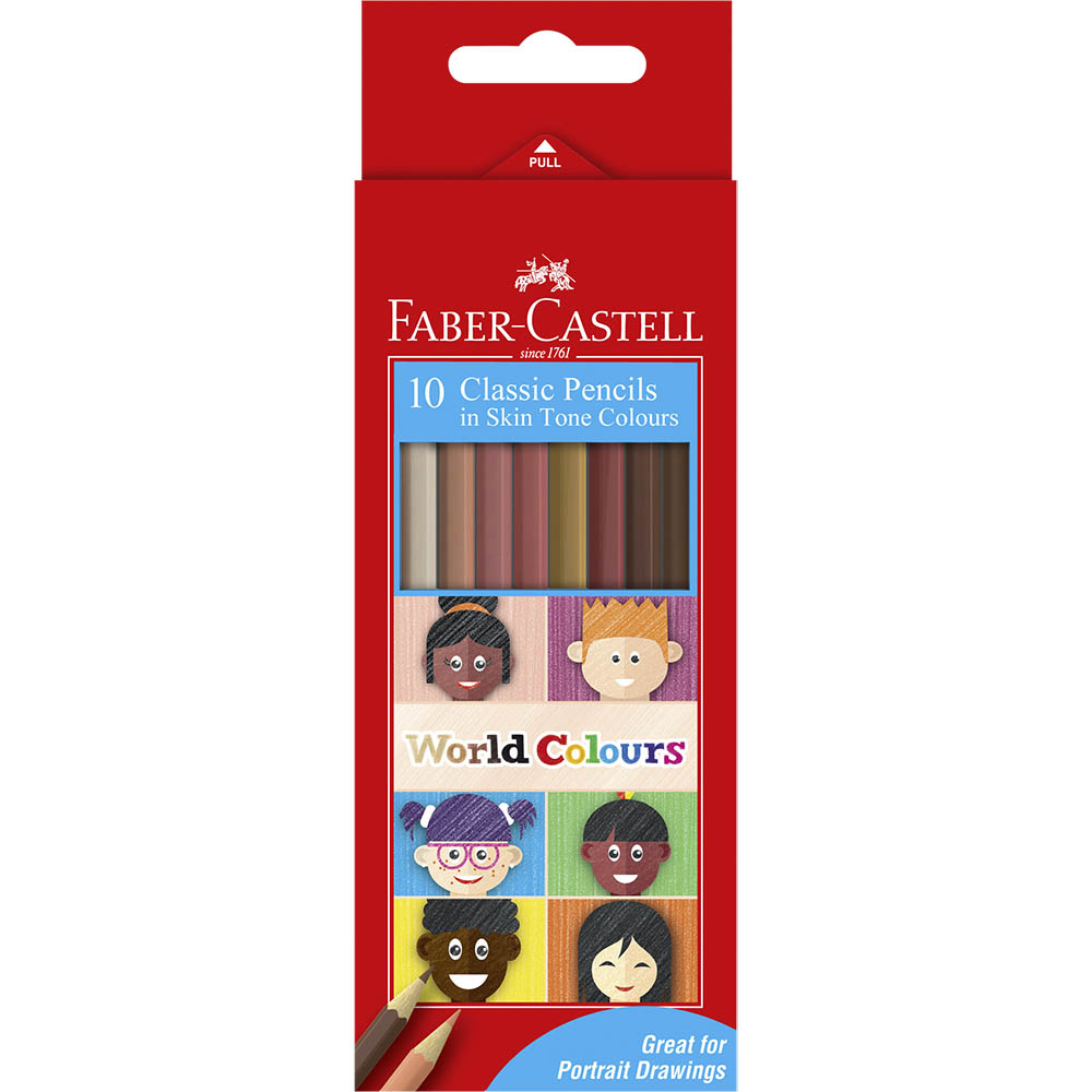 Image for FABER-CASTELL CLASSIC COLOUR PENCILS WORLD COLOURS ASSORTED PACK 10 from BusinessWorld Computer & Stationery Warehouse