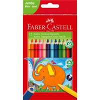 faber-castell jumbo triangular colour pencils assorted pack 12