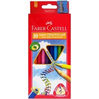 faber castell junior coloured pencils with sharpener pack 10
