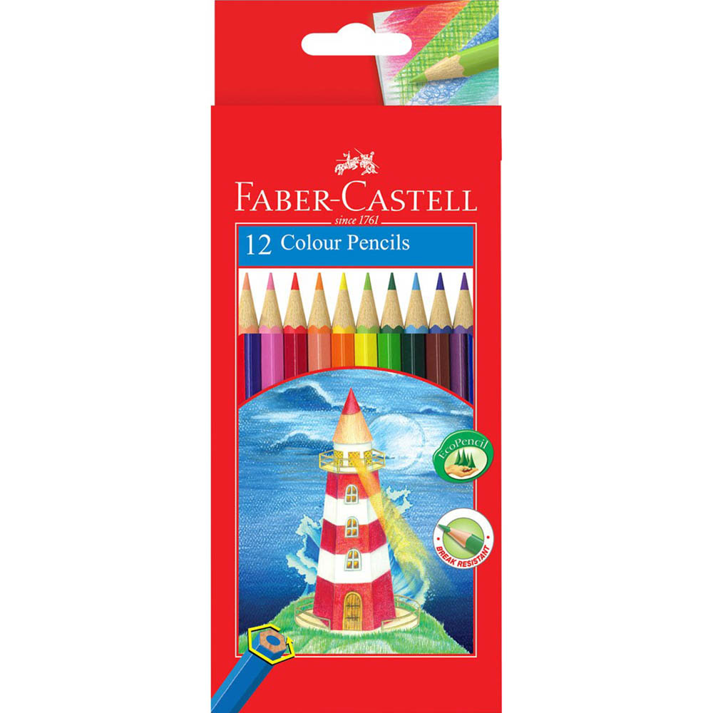 Image for FABER-CASTELL COLOUR PENCILS ASSORTED PACK 12 from Mitronics Corporation
