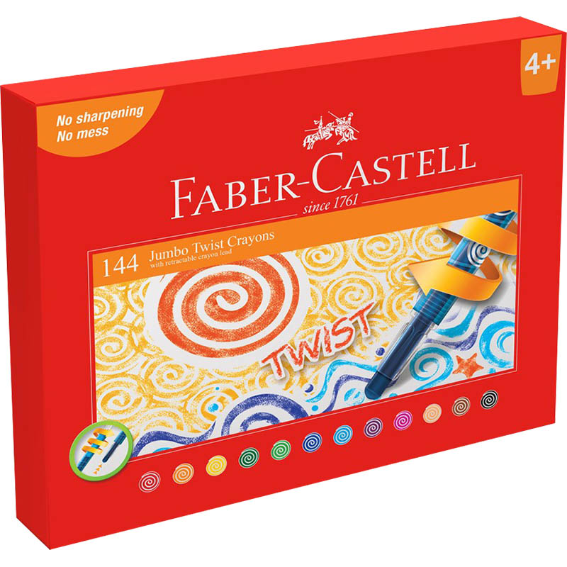 Image for FABER-CASTELL JUMBO TWIST CRAYONS ASSORTED CLASSPACK 144 from Office Heaven