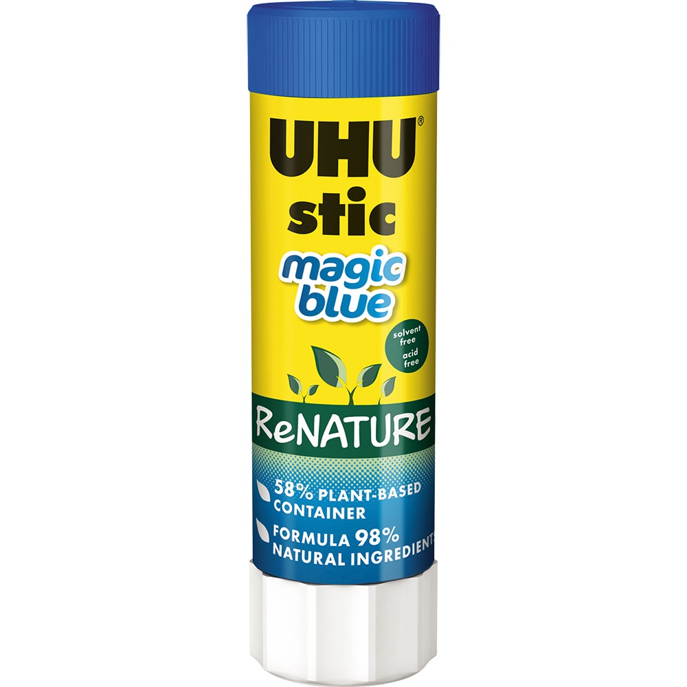 Image for UHU RE-NATURE MAGIC BLUE GLUE STICK 40G from Mitronics Corporation