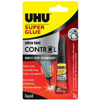 uhu super glue control 3g blister clear