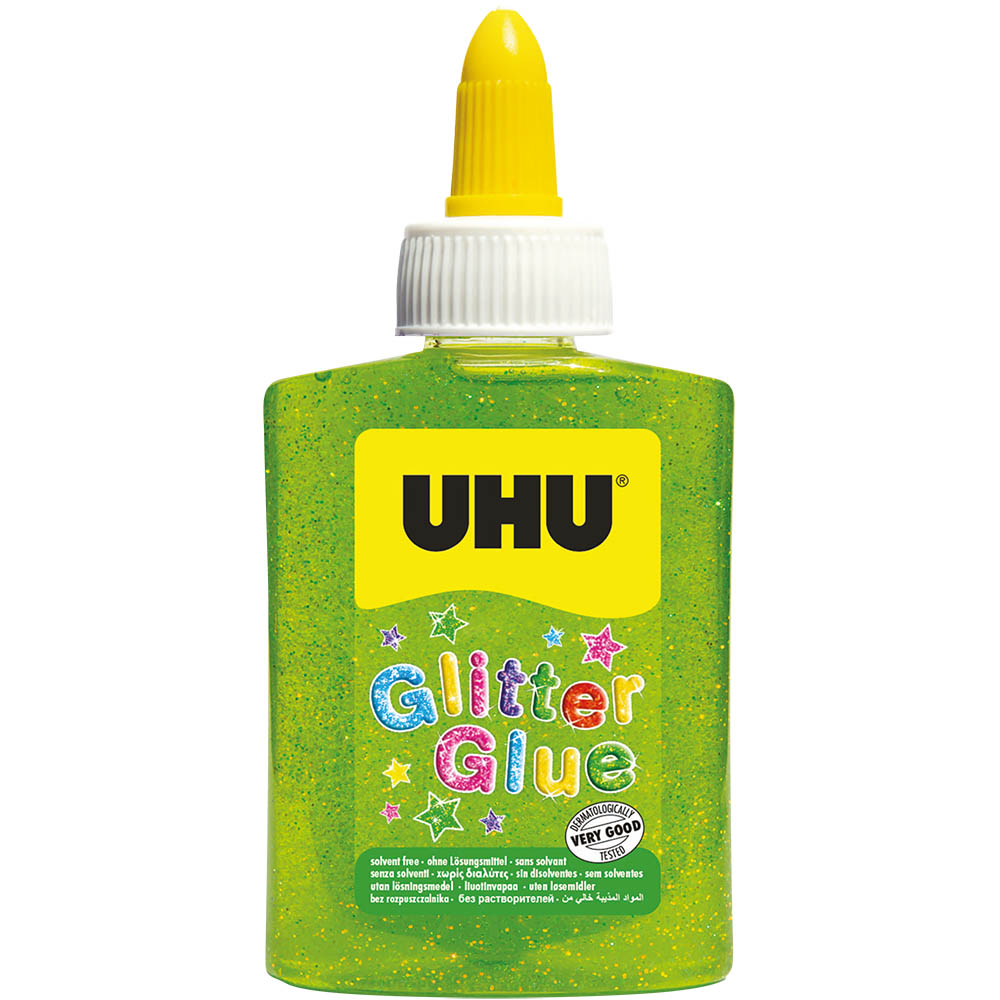 Image for UHU GLITTER GLUE BOTTLE 88ML GREEN from York Stationers