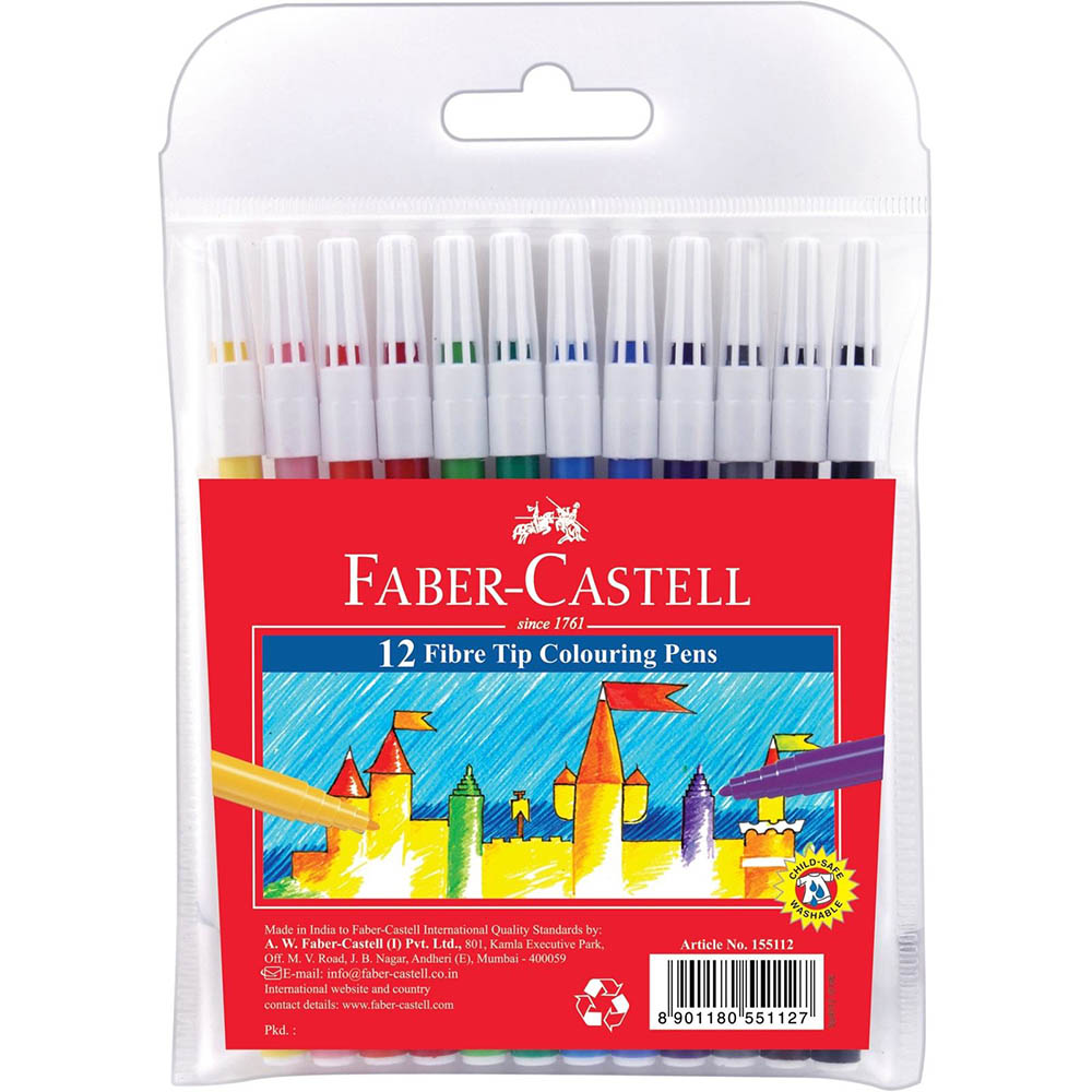 Image for FABER-CASTELL PROJECT MARKERS ASSORTED WALLET 12 from York Stationers