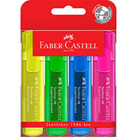 faber-castell textliner ice highlighter chisel assorted wallet 4