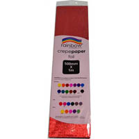 rainbow crepe paper foil 500mm x 1m red