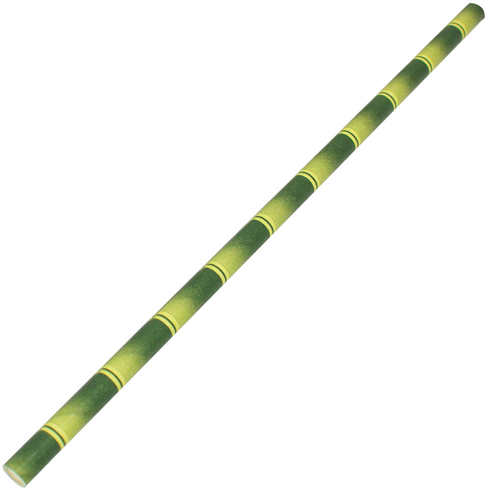 Image for ENVIROCHOICE PAPER STRAW REGULAR BAMBOO PRINT PACK 250 from BusinessWorld Computer & Stationery Warehouse