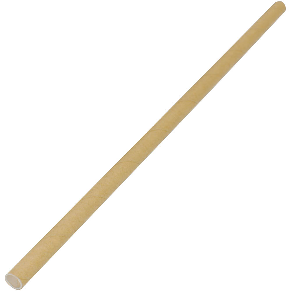 Image for ENVIROCHOICE PAPER STRAW REGULAR KRAFT PACK 250 from Prime Office Supplies