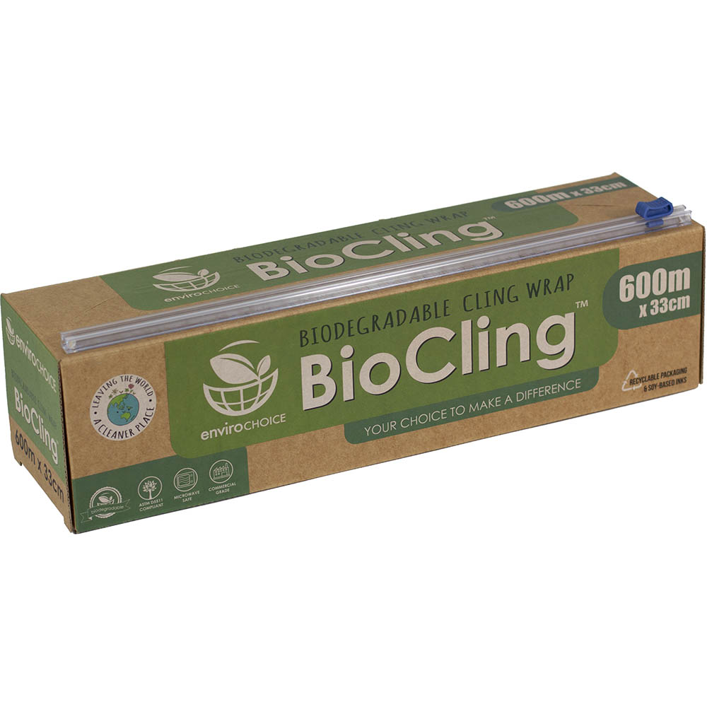 Image for ENVIROCHOICE BIOCLING BIODEGRADABLE CLING WRAP 330MM X 600M from Clipboard Stationers & Art Supplies