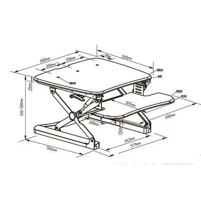 ARISE DESKALATOR SMALL 680 X 590MM BLACK |  | 7052345