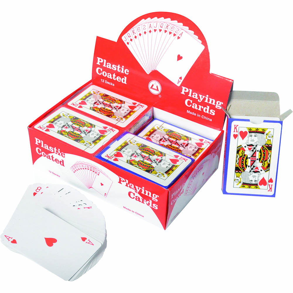 Image for CUMBERLAND PLAYING CARDS PLASTIC COATED PACK 12 from Mitronics Corporation