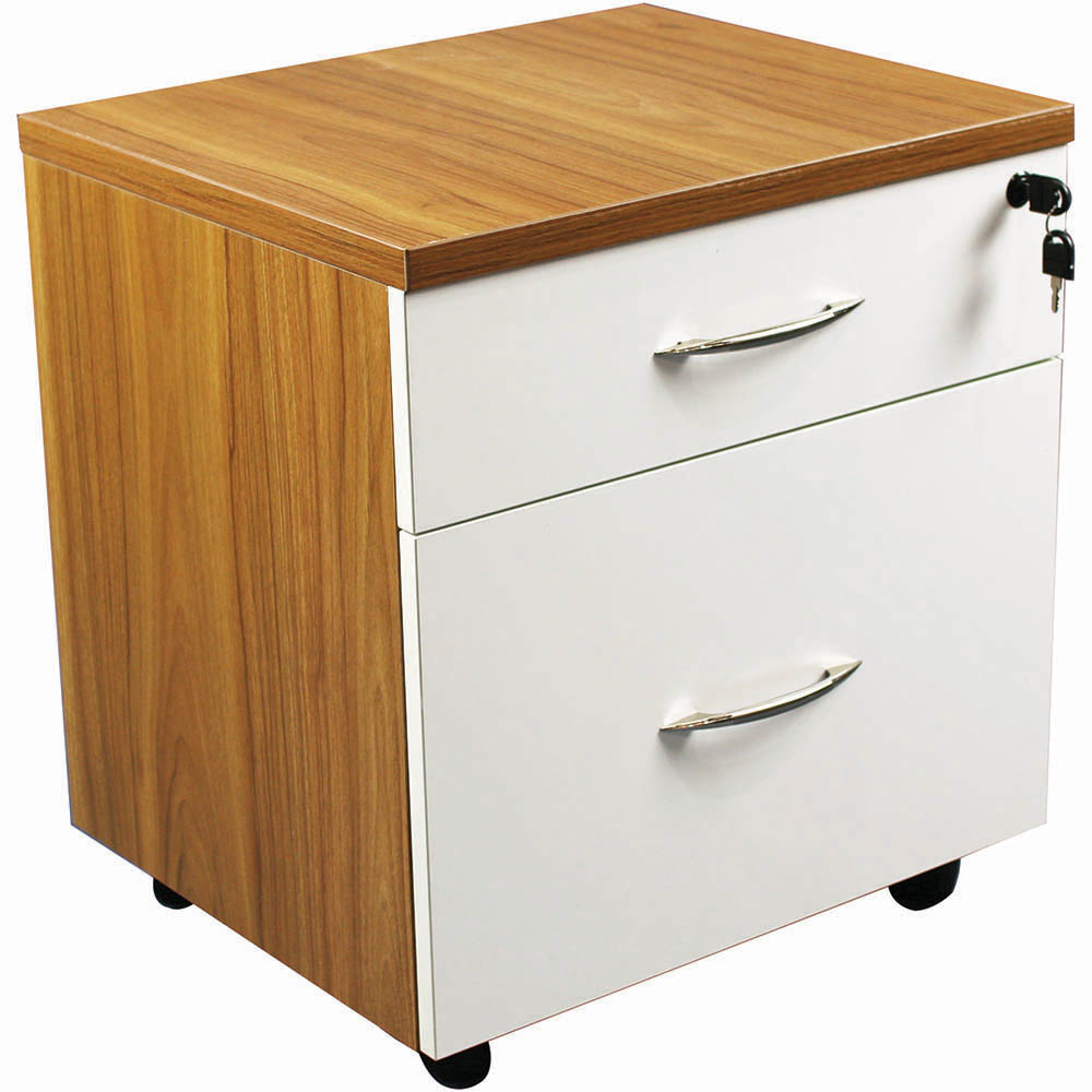 Image for ARBOR EXECUTIVE MOBILE PEDESTAL 2-DRAWER LOCKABLE AMERICAN OAK from Mitronics Corporation