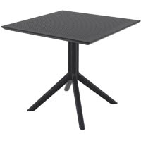 siesta sky table 800 x 800 x 740mm black