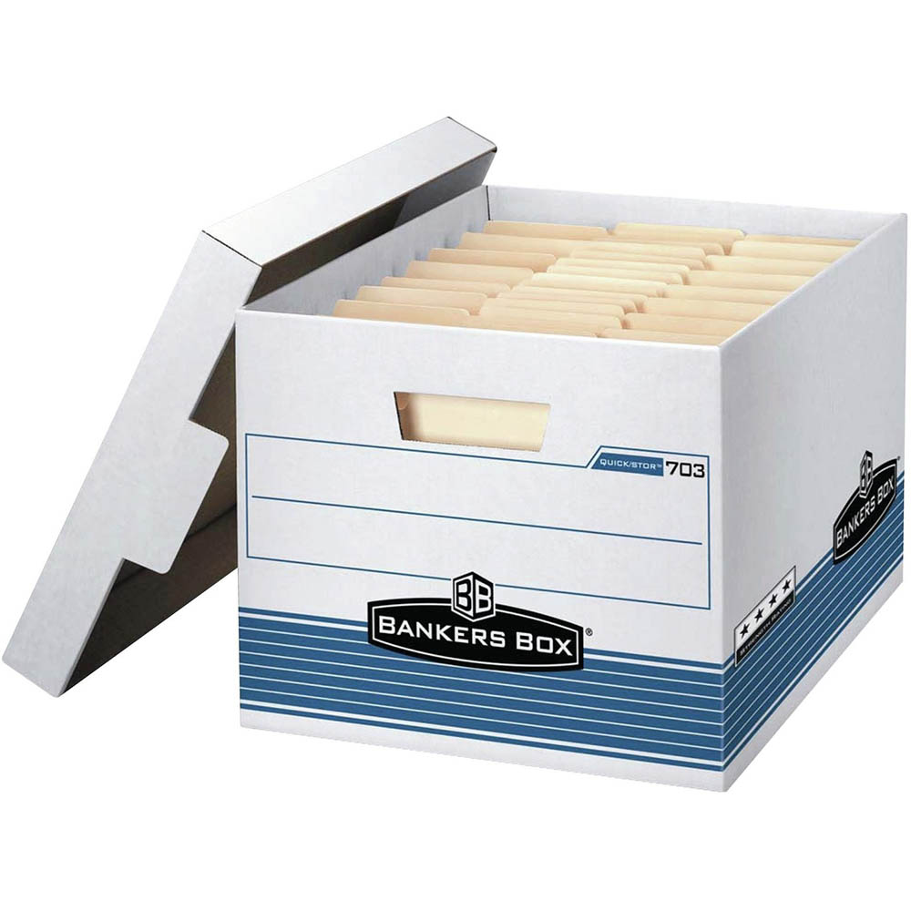 Image for FELLOWES 703 EXTRA STRENGTH BANKERS ARCHIVE BOX 262 X 311 X 391MM from Office Express
