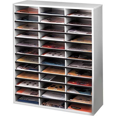 Image for FELLOWES BANKERS BOX LITERATURE SORTER 36 COMPARTMENTS GREY from York Stationers