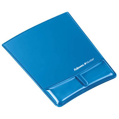 Image for FELLOWES GEL MOUSE PAD AND WRIST REST BLUE from Office Heaven