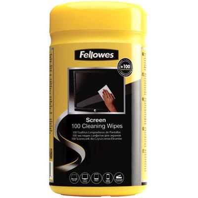 Image for FELLOWES SCREEN CLEANING WIPES TUB 100 from BusinessWorld Computer & Stationery Warehouse