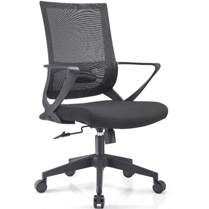 Image for INITIATIVE CLINTON EXECUTIVE CHAIR MEDIUM MESH BACK ARMS BLACK from Australian Stationery Supplies