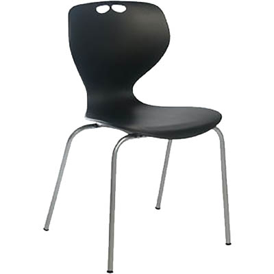 Image for SYLEX MATA 4-LEG STACKING CHAIR BLACK from Australian Stationery Supplies