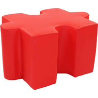 sylex puzzle ottoman 850 x 580 x 460mm red