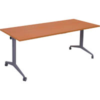 rapidline flip top table 1500 x 750mm cherry