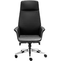 rapidline accord chair high leather back black