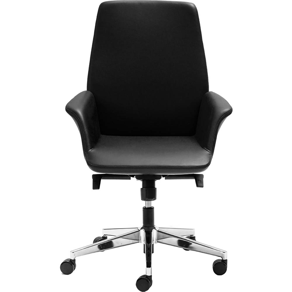 Image for RAPIDLINE ACCORD CHAIR MEDIUM LEATHER BACK BLACK from Office Heaven