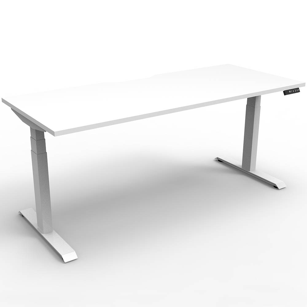 Image for RAPIDLINE BOOST PLUS HEIGHT ADJUSTABLE SINGLE SIDED WORKSTATION 1800 X 750MM NATURAL WHITE TOP / WHITE FRAME from Mitronics Corporation