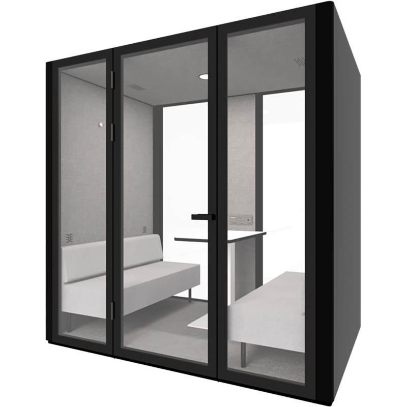 Image for RAPIDLINE B.QUIET ACOUSTIC MEETING POD 2-4 PERSON BLACK from Merv's Stationery