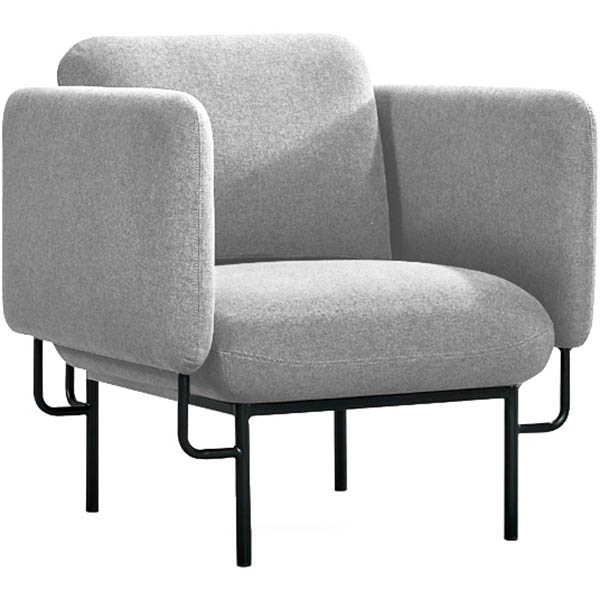 Image for RAPIDLINE CAPRI LOUNGE CHAIR 1-SEATER LIGHT GREY from That Office Place PICTON